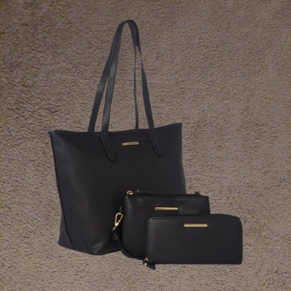 Womens 3 Piece Handbag with a choose of 3 colors to choose from - Picture 4 of 6